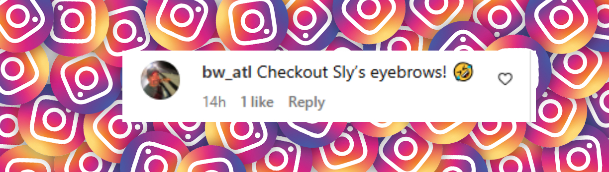 A fan comments on Sylvester Stallone's eyebrows, from a post dated November 25, 2024 | Source: Instagram/officialslystallone