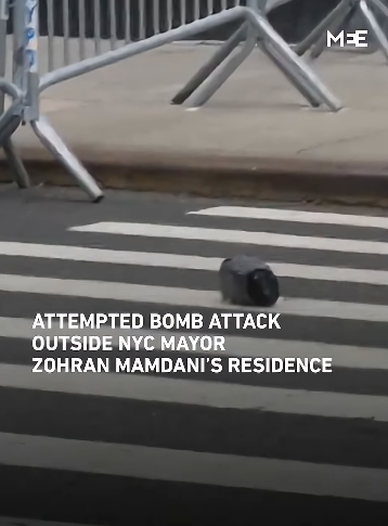 One of the devices that was thrown during the protest. | Source: YouTube/Middle East Eye