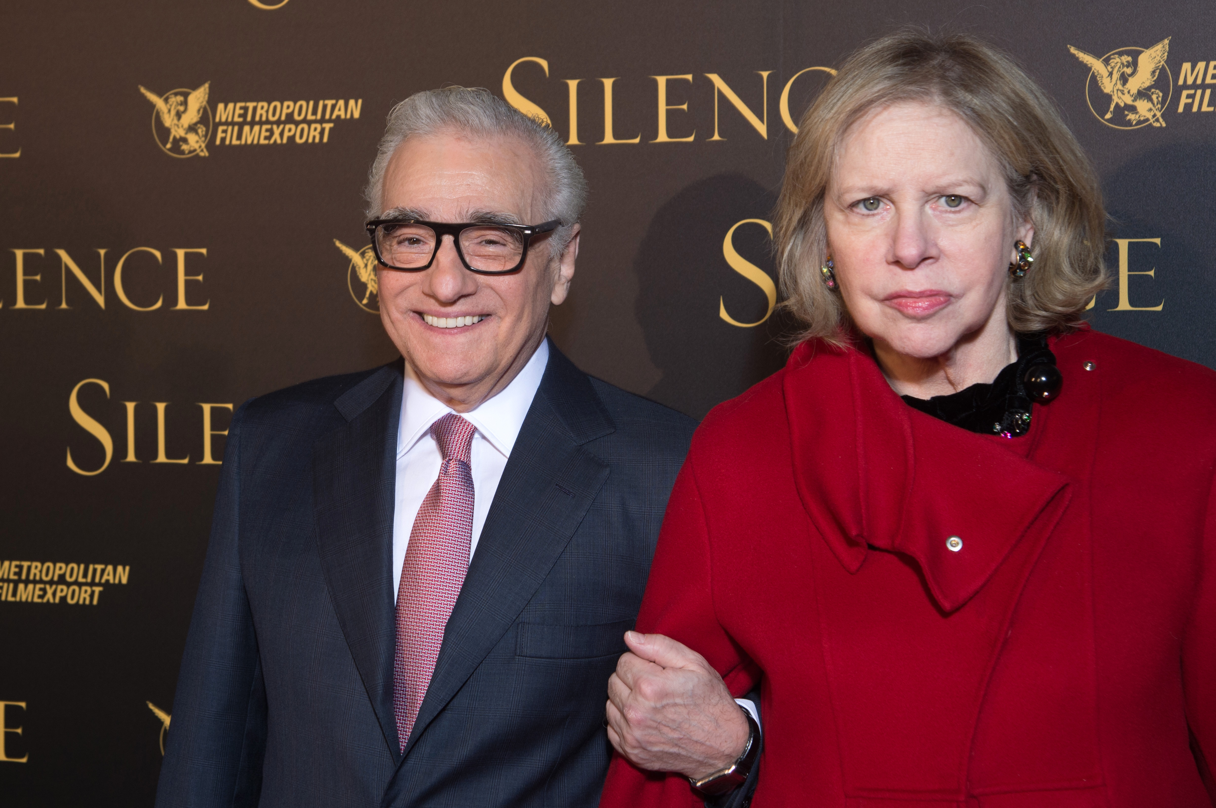 Martin Scorsese and Helen Morris at the premiere of "Silence" on January 12, 2017, in Paris, France. | Source: Getty Images