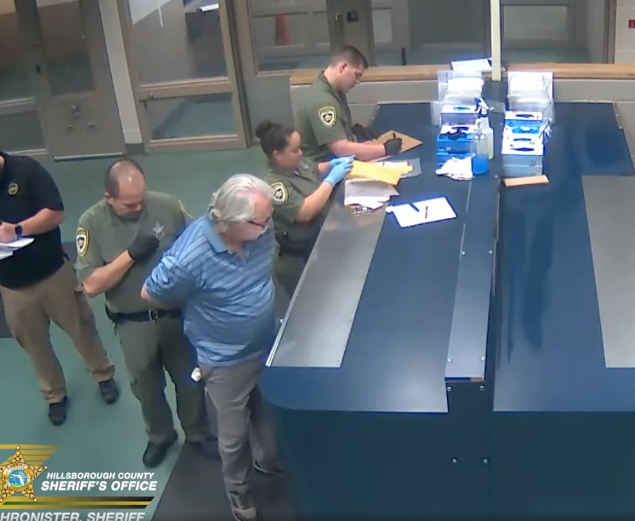 Donald Michael Santini arriving at Tampa, Florida's Hillsborough County Jail, on June 28, 2023. | Source: Facebook/Hillsborough County Sheriff's Office