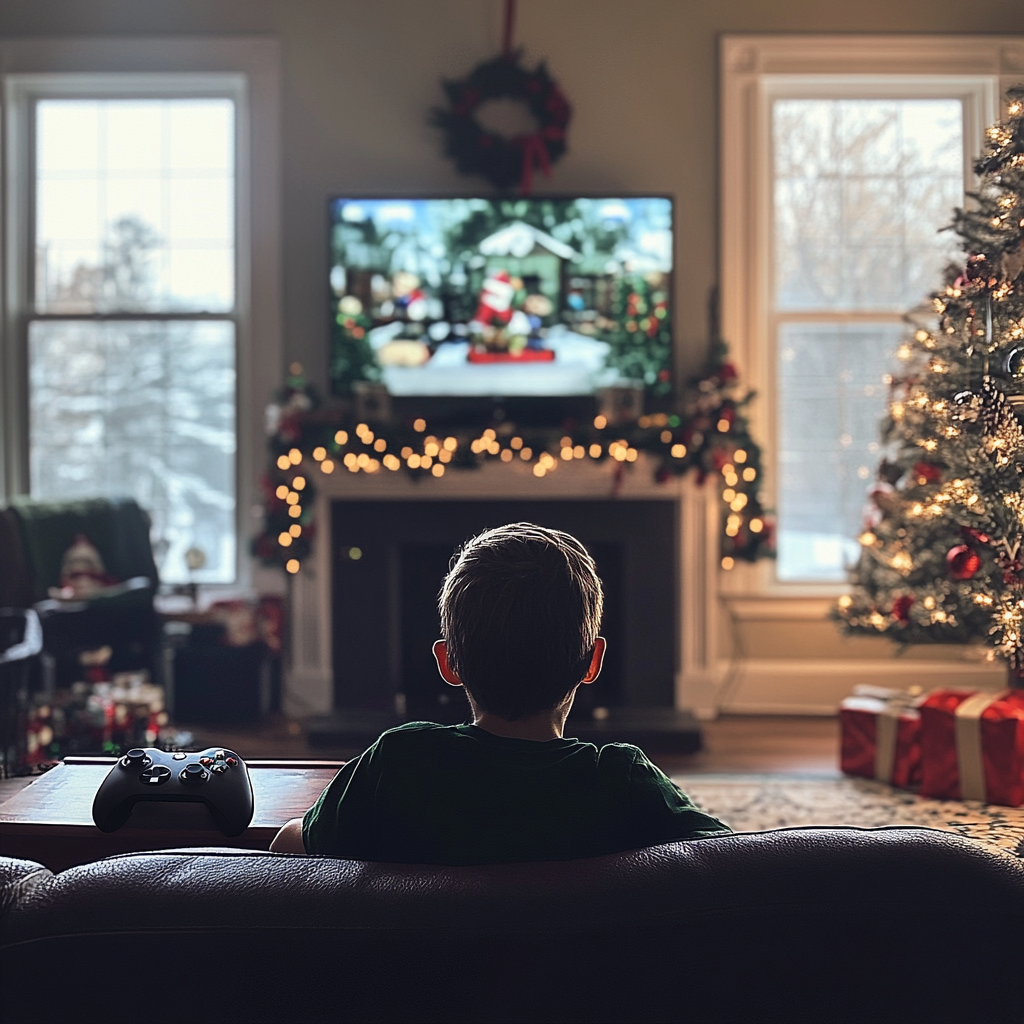 A boy sitting on a couch | Source: Midjourney