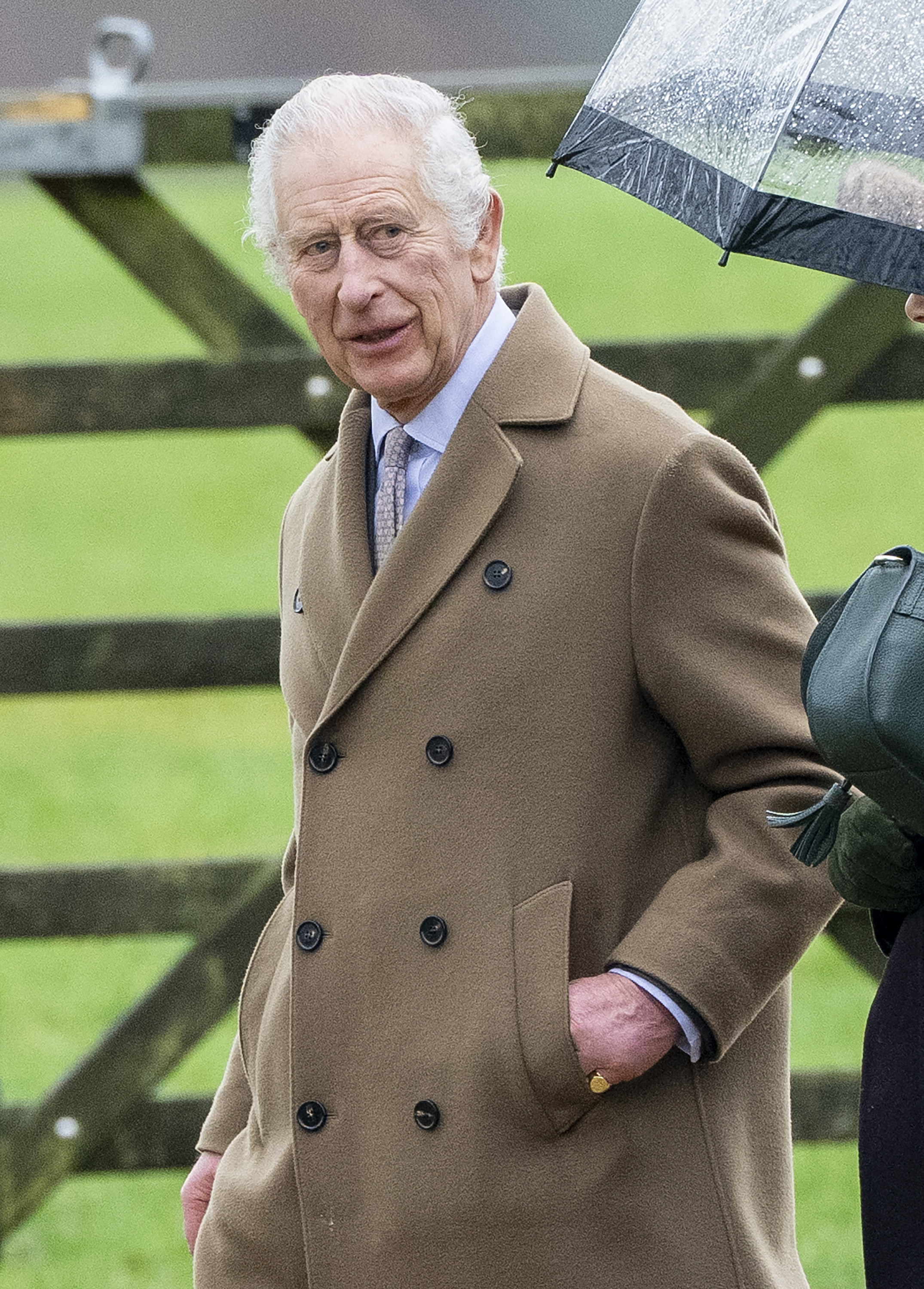 King Charles III attends the Sunday service at the Church of St Mary Magdalene in Sandringham, England on February 18, 2024 | Source: Getty Images
