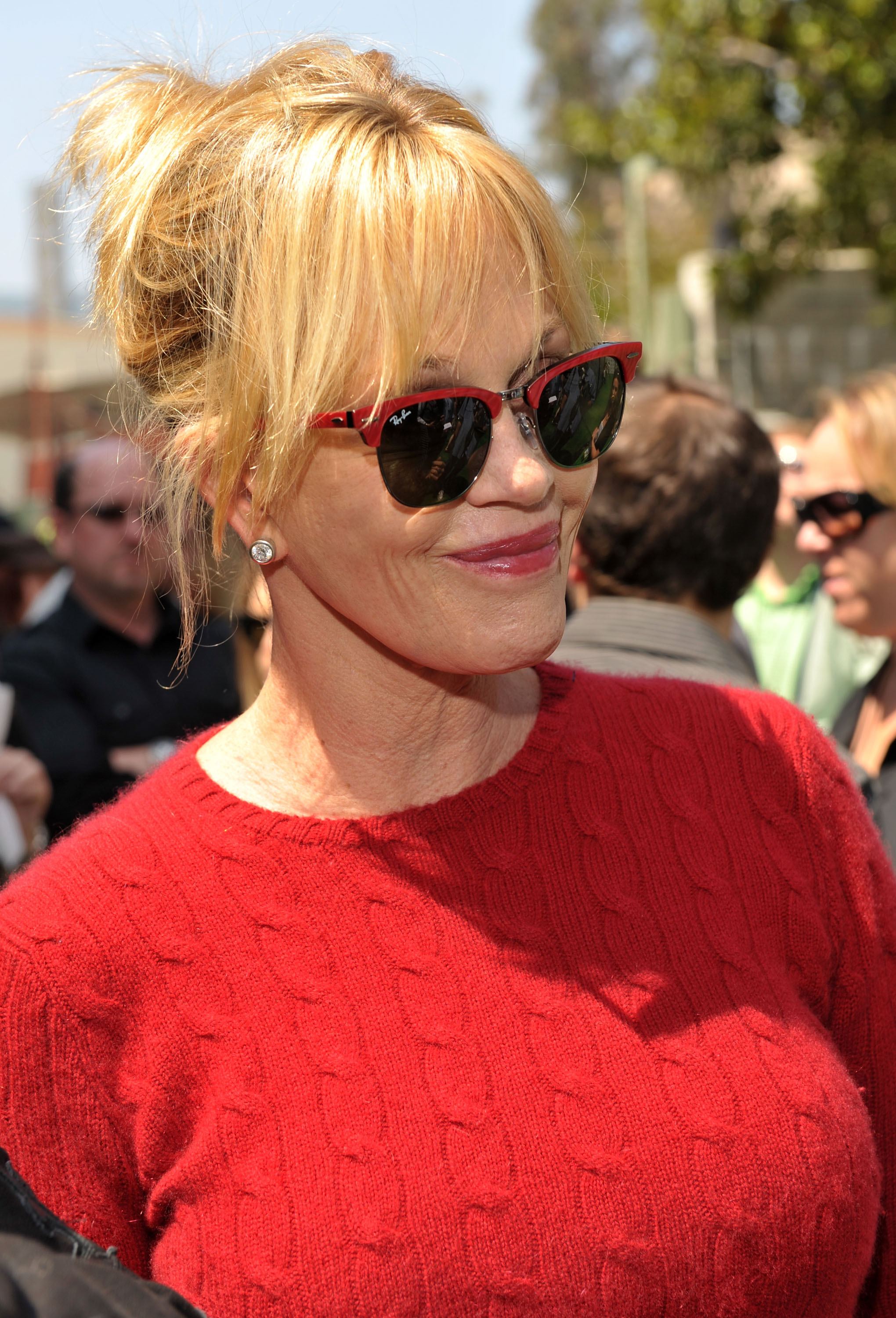 Actress Melanie Griffith arrives at the "Shrek Forever After" Los Angeles premiere held at Gibson Amphitheatre on May 16, 2010, in Universal City, California. | Source: Getty Images