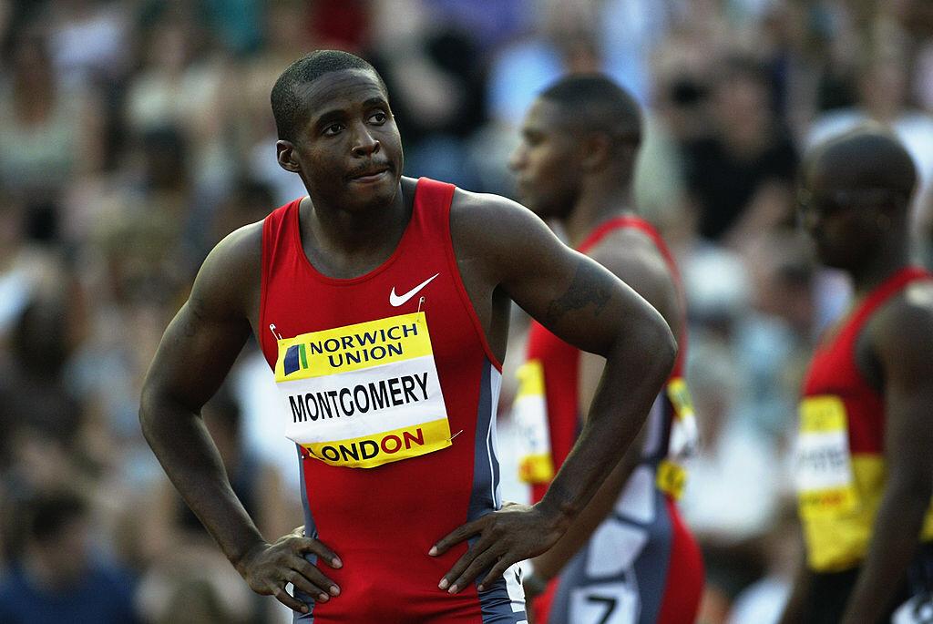 Tim Montgomery of USA after the 100 metres Heats during the Norwich Union London Grand Prix on August 8, 2003 at Crystal Palace in London, England | Photo: Getty Images