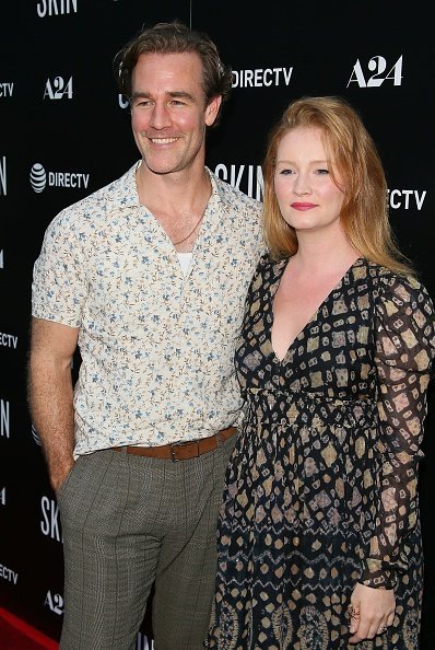 Kimberly Brook (R) and James Van Der Beek attend LA special screening of A24's "Skin" at ArcLight Hollywood on July 11, 2019 in Hollywood, California | Photo: Getty Images