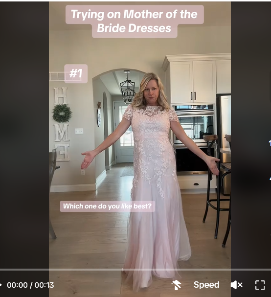 Stacey D's first gown | Source:Tiktok/@stacydsellsmohomes