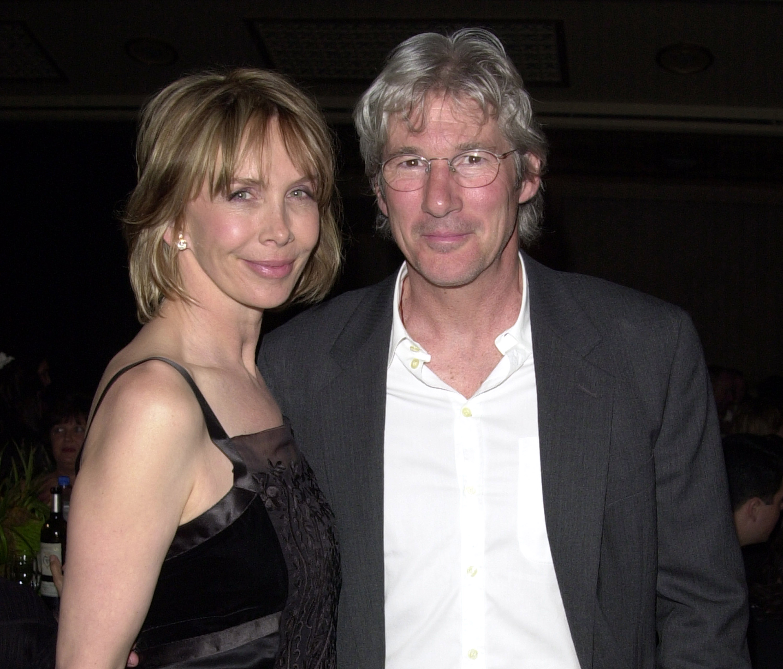 Trudie Styler and Richard Gere during the Tru(e) Gems Rainforest Us Benefit in New York in 2003. | Source: Getty Images