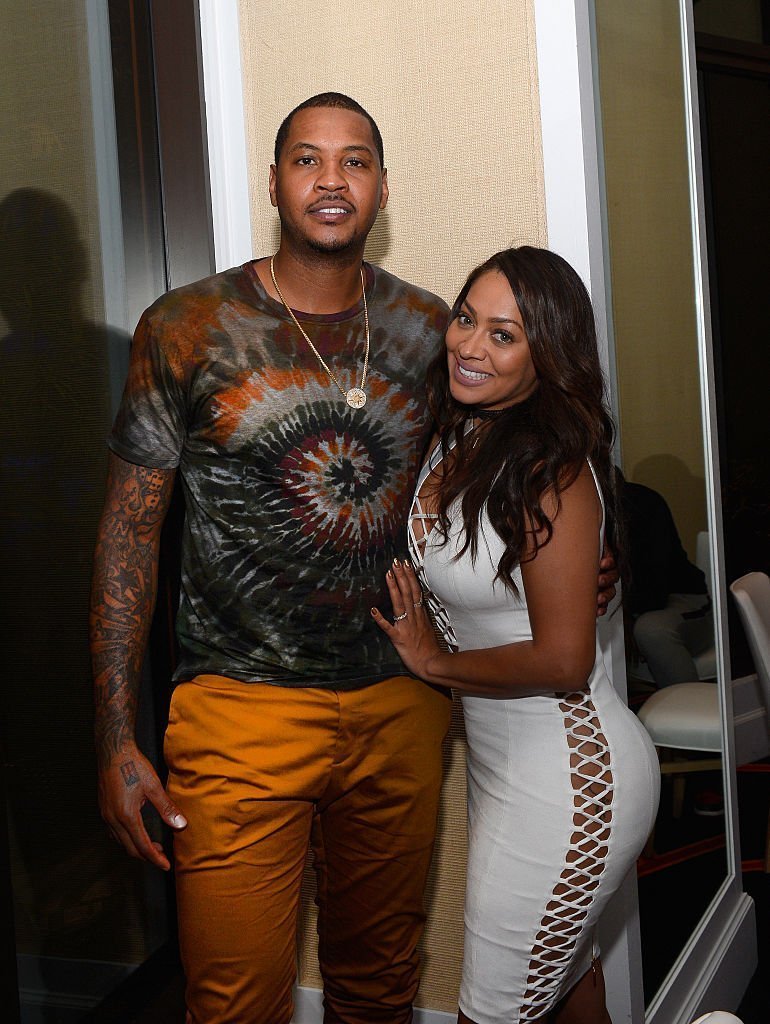 NBA player and 2016 USA Basketball Men's National Team member Carmelo Anthony (L) and his wife radio/television personality La La Anthony attend as he hosts the Team USA welcome dinner at Lakeside at Wynn Las Vegas | Photo: Getty Images