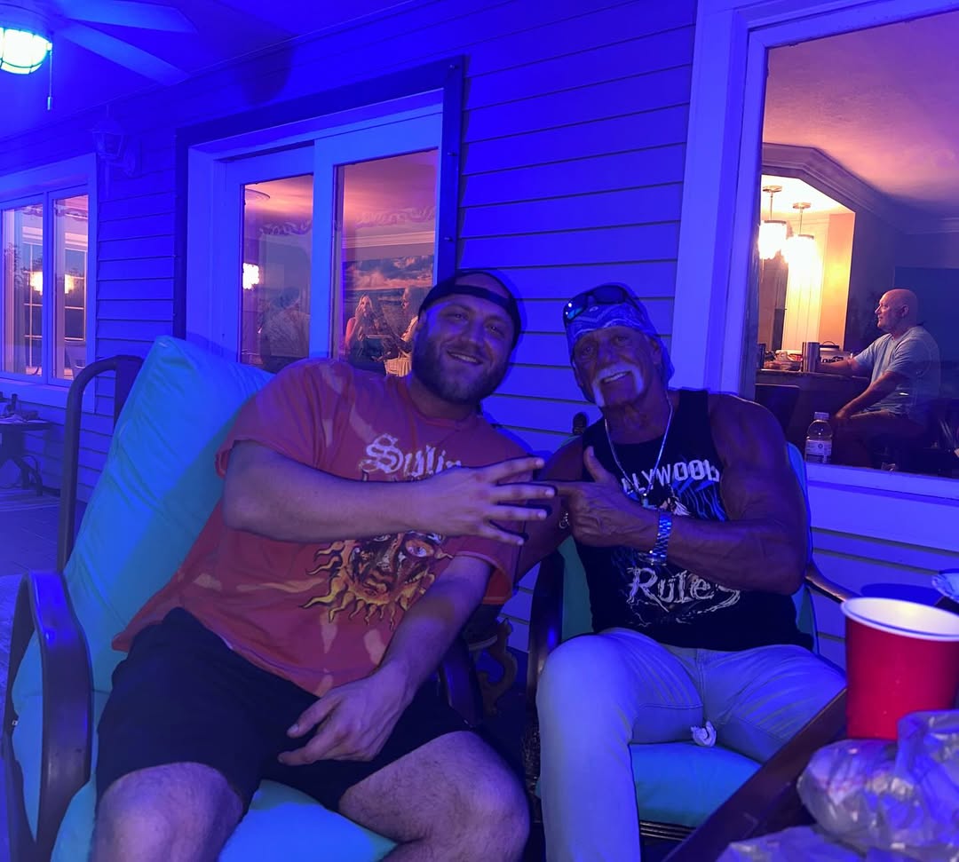 Nick and Hulk Hogan from a post dated July 27, 2025. | Source: Instagram/nickhogan