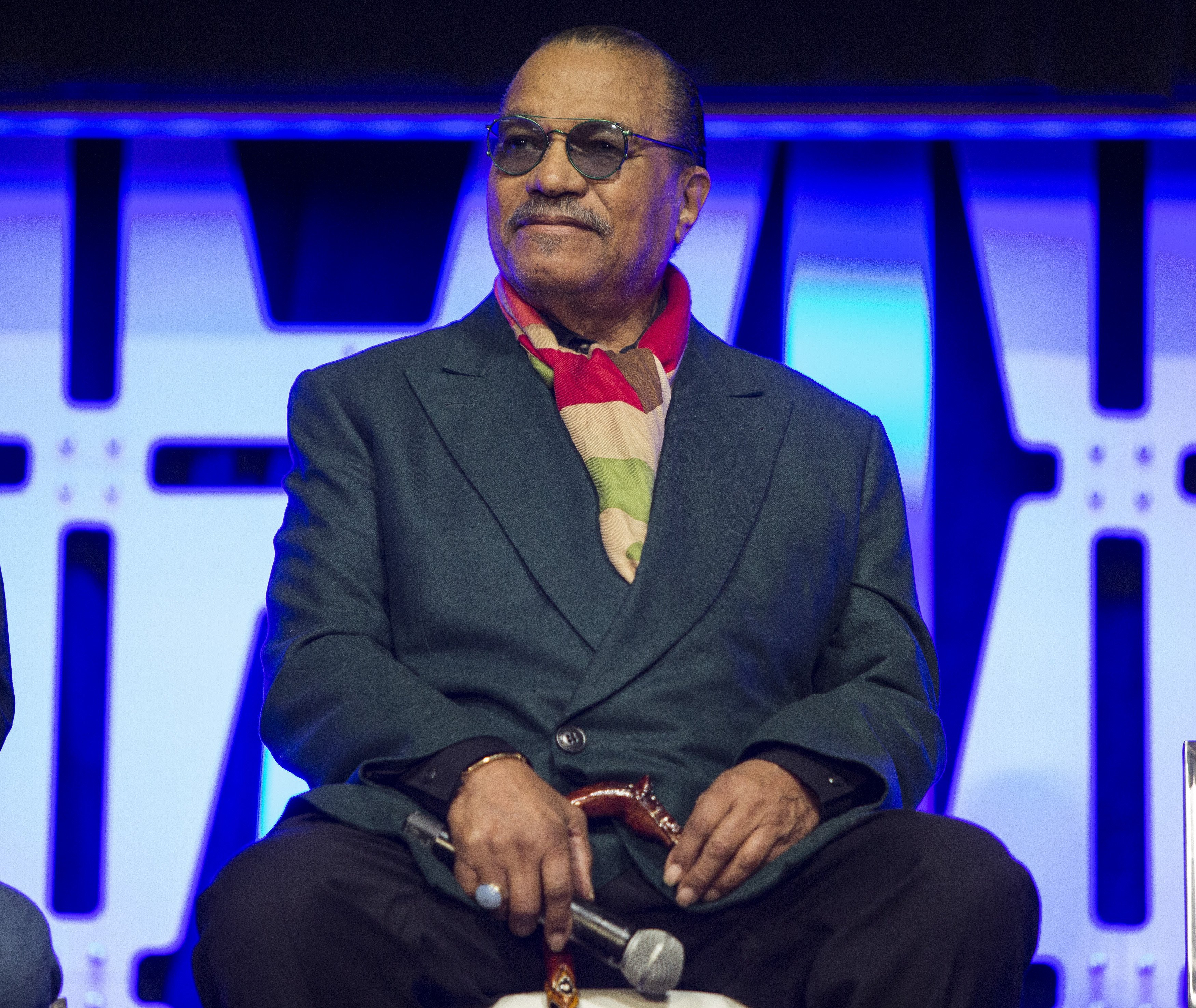 Billy Dee Williams speaking onstage at the Star Wars Celebration on April 12, 2019. | Photo: Getty Images
