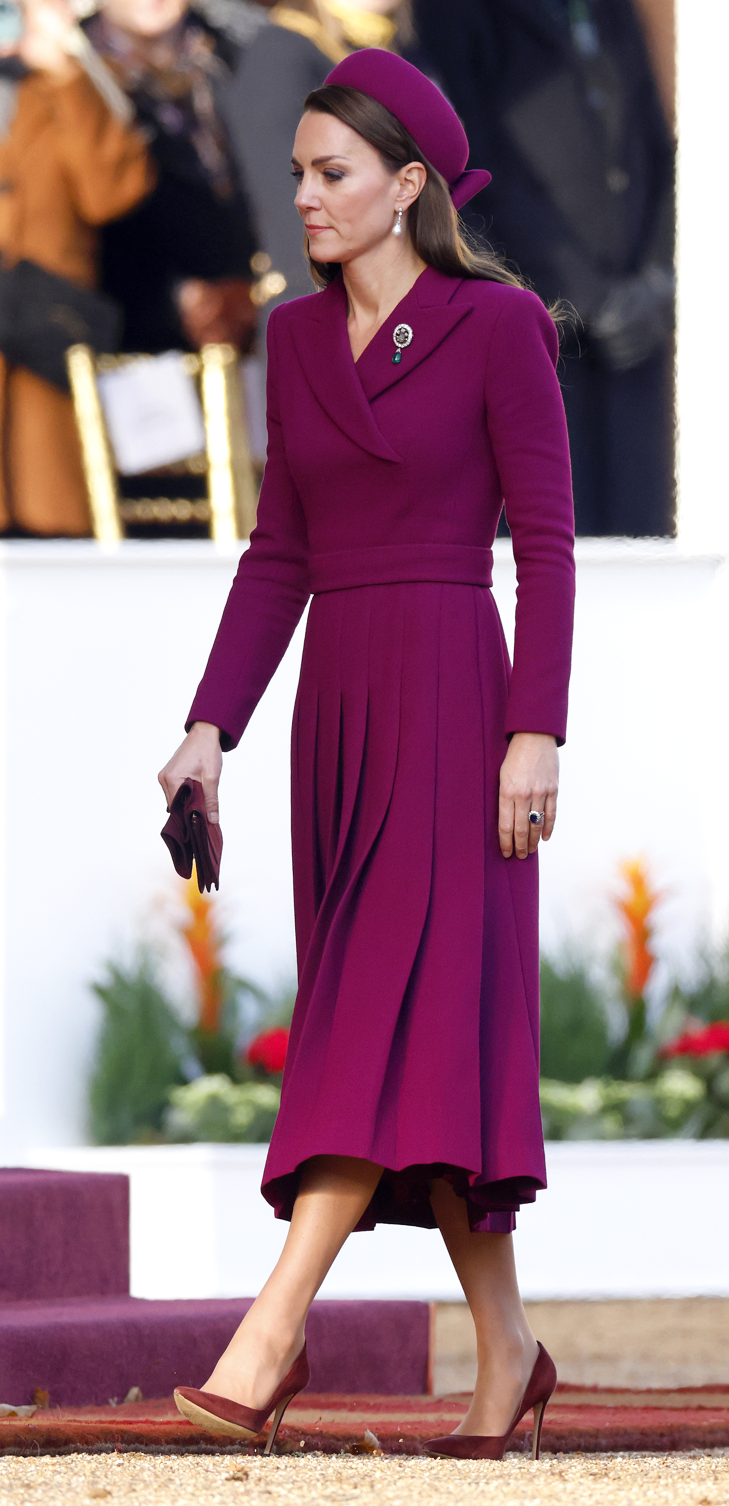 Catherine, Princess of Wales attends the Ceremonial Welcome at Horse Guards Parade for President Cyril Ramaphosa on day 1 of his State Visit to the United Kingdom in London, England, on November 22, 2022. | Source: Getty Images