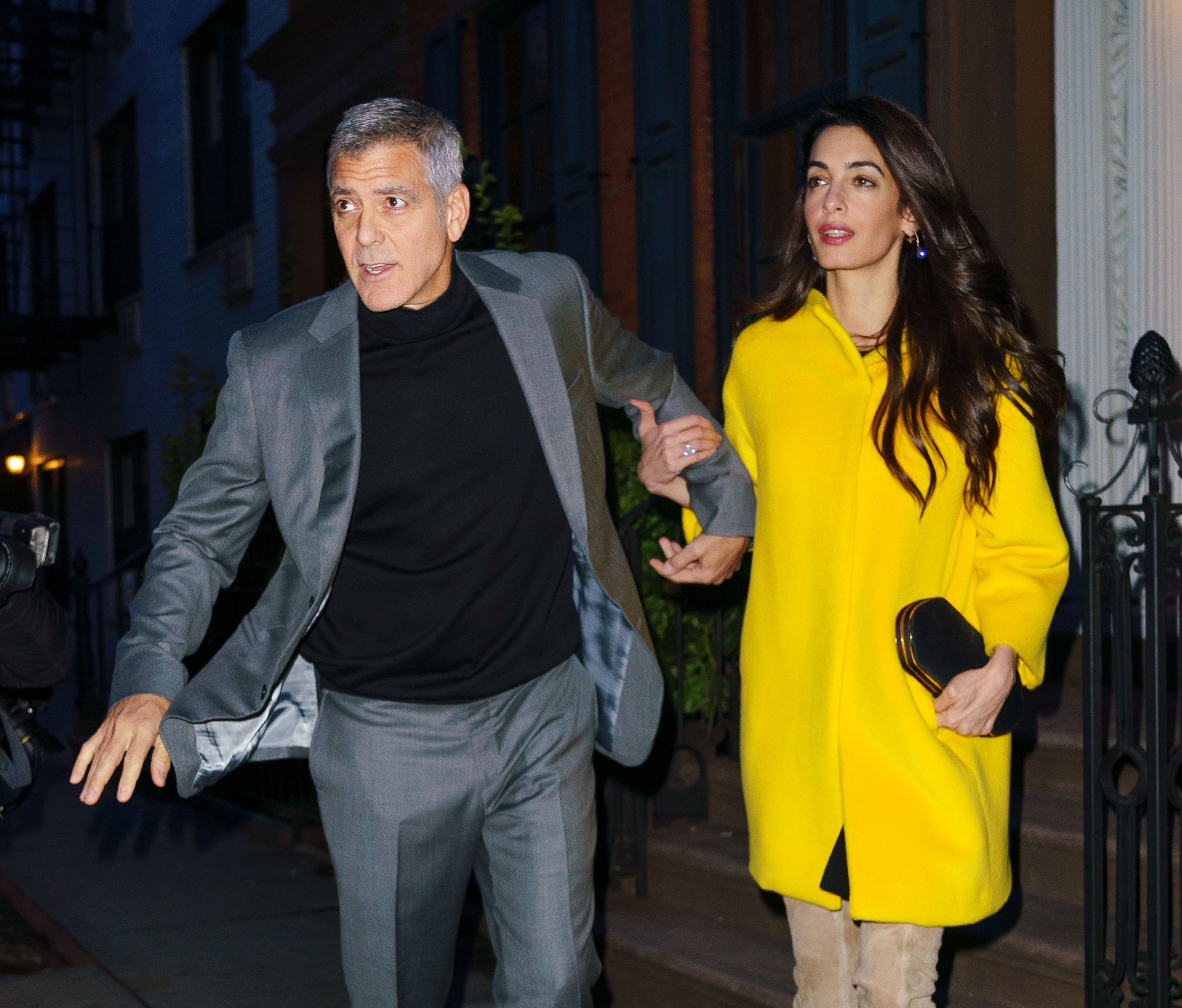 George and Amal Clooney out for dinner on April 6, 2018, in New York City. | Source: Getty Images