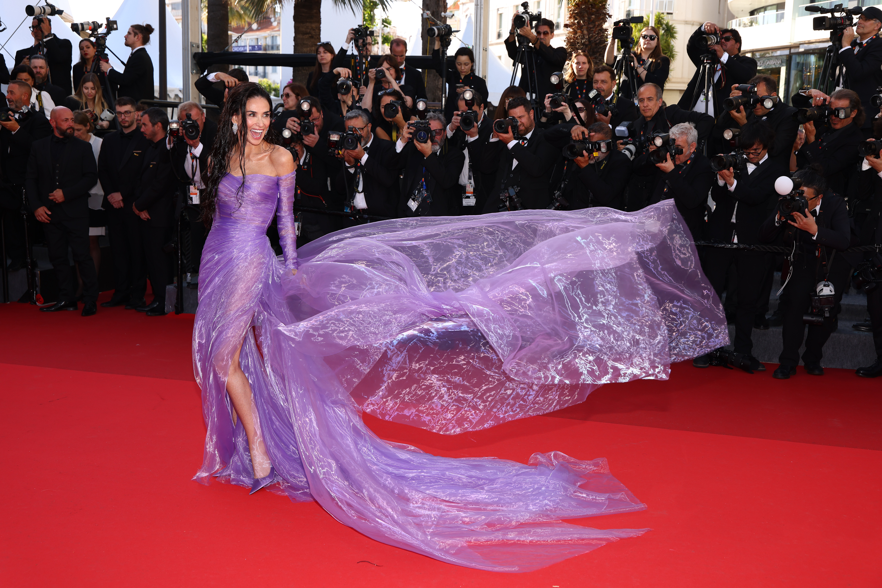 Demi Moore poses during the "La Vie D'Une Femme" (A Women's Life) screening at the 79th annual Cannes Film Festival at Palais des Festivals on May 13, 2026, in Cannes, France | Source: Getty Images