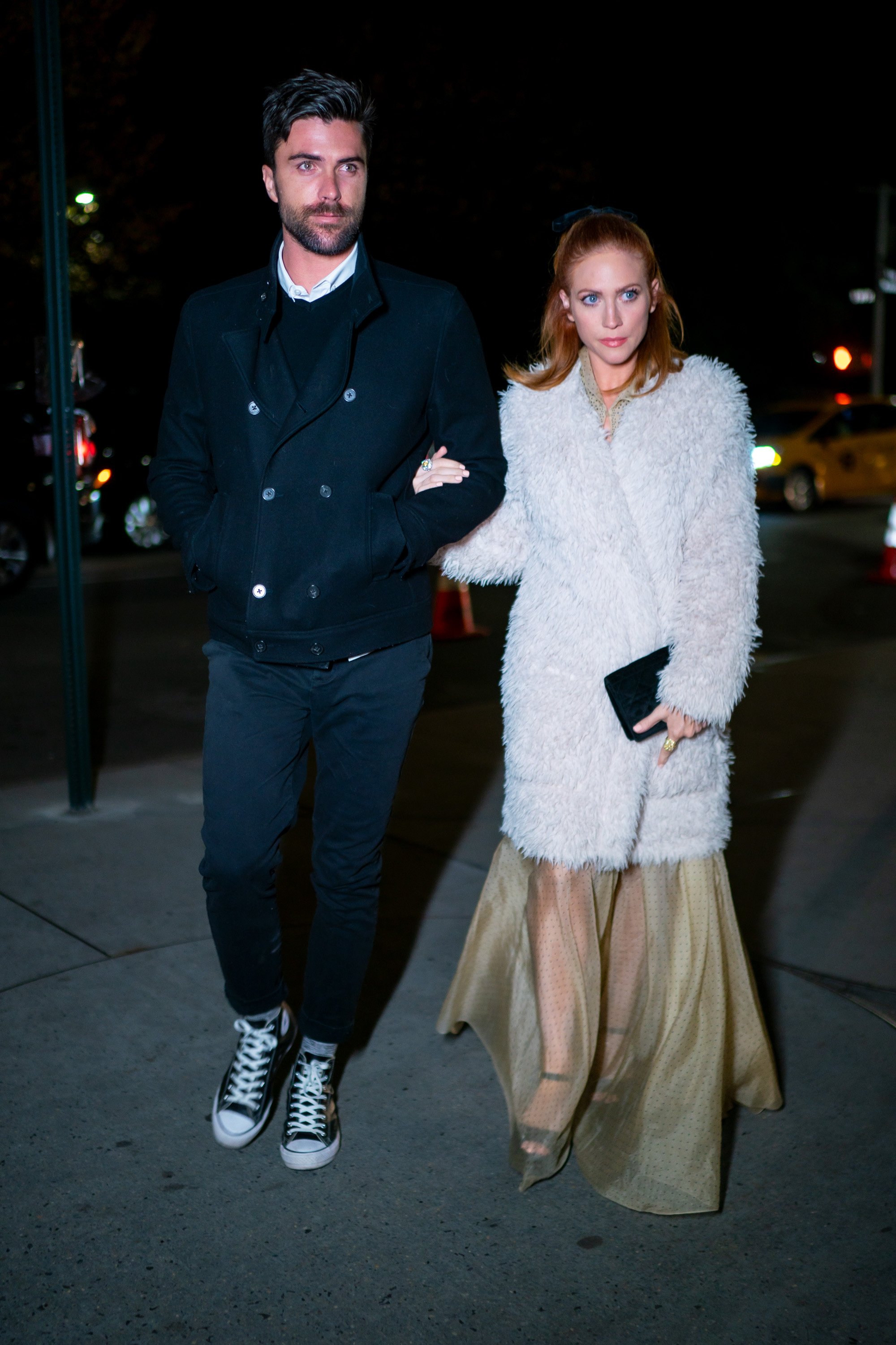 Tyler Stanaland and Brittany Snow photographed as they arrive at the 2019 Guggenheim International Gala in New York City, on November 13, 2019 | Source: Getty Images