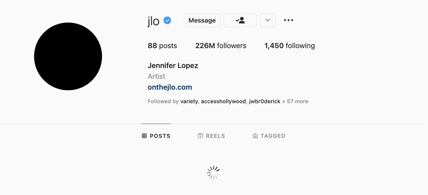 Jennifer Lopez'in 23 Kasım 2022 tarihli Instagram sayfası |  Kaynak: instagram.com/jlo/