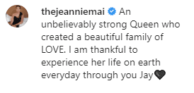 Jeannie Mai's message after Jeezy announced the death of his mother. | Photo: instagram.com/jeezy