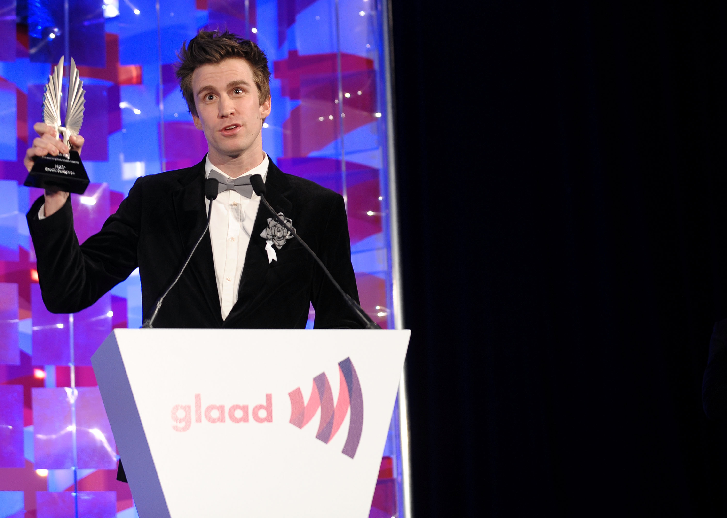 Gavin Creel speaks onstage at the 21st Annual GLAAD Media Awards at The New York Marriott Marquis in New York, on March 13, 2010 | Source: Getty Images