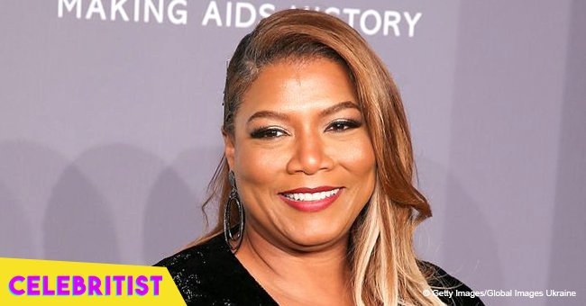 Queen Latifah turns heads with her red cheek-length pageboy bob & yellow outfit in recent video