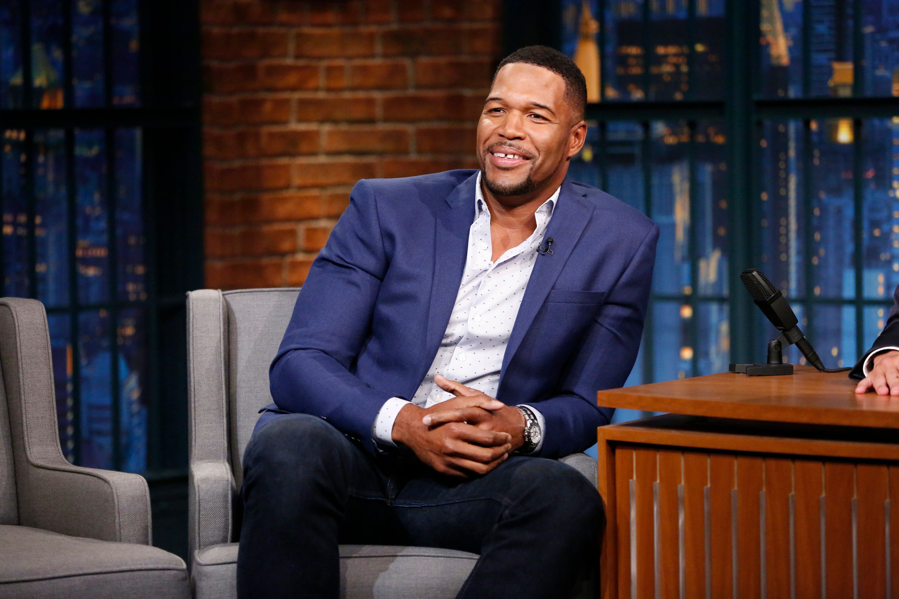 Michael Strahan during an interview on October 2, 2017 | Photo: Getty Images