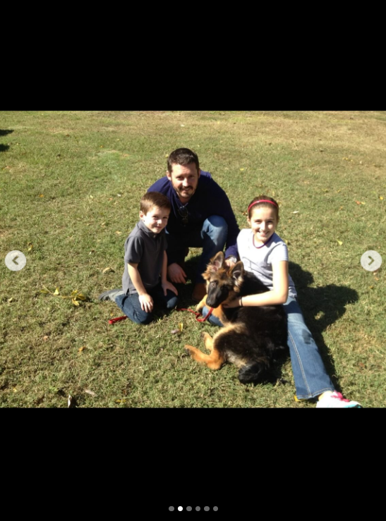Brandon Blackstock pictured with two children and a dog during an outdoor family moment, as posted on August 8, 2025 | Source: Instagram/sethblackstock