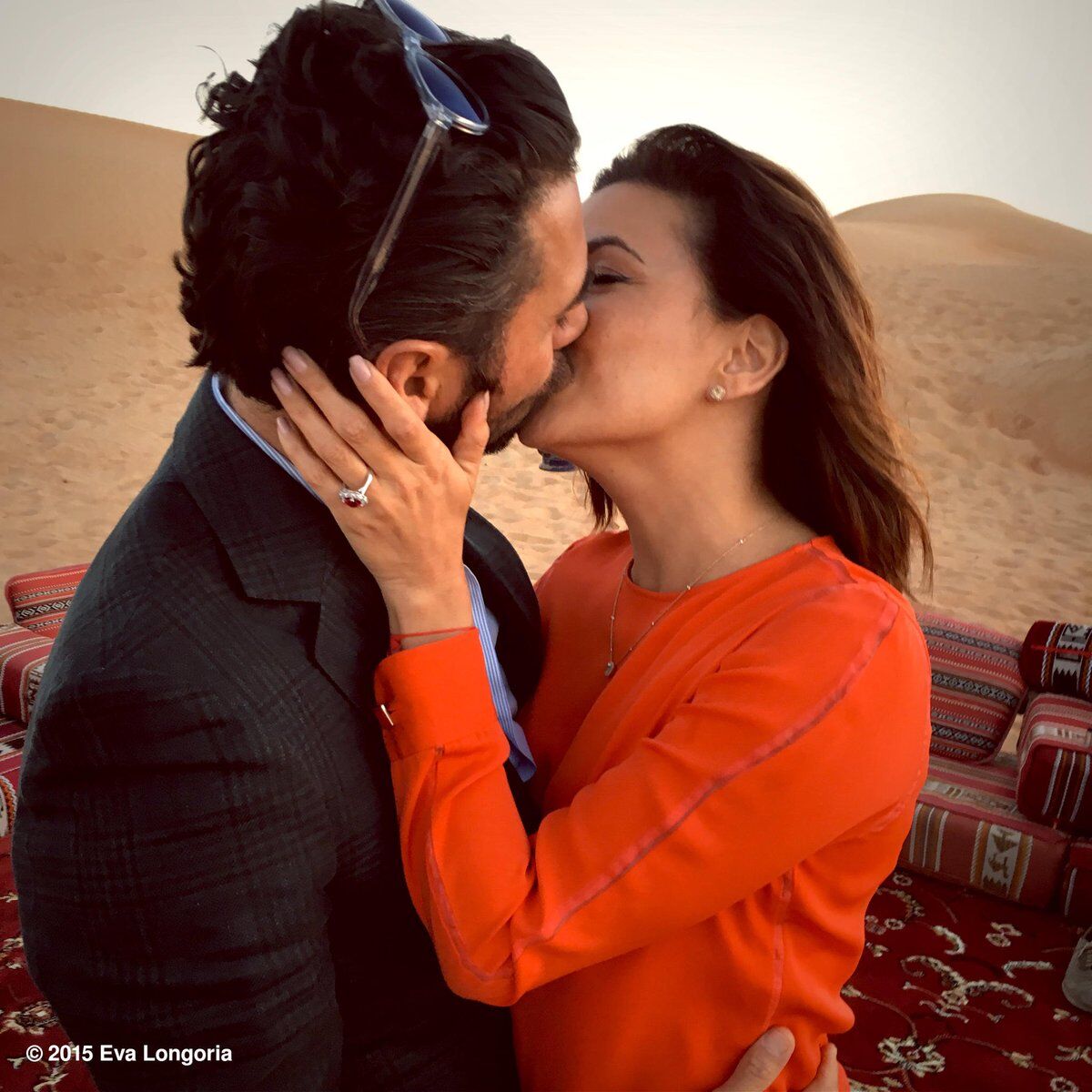 José Bastón and Eva Longoria from a post dated December 13, 2015. | Source: X/Eva Longoria Baston