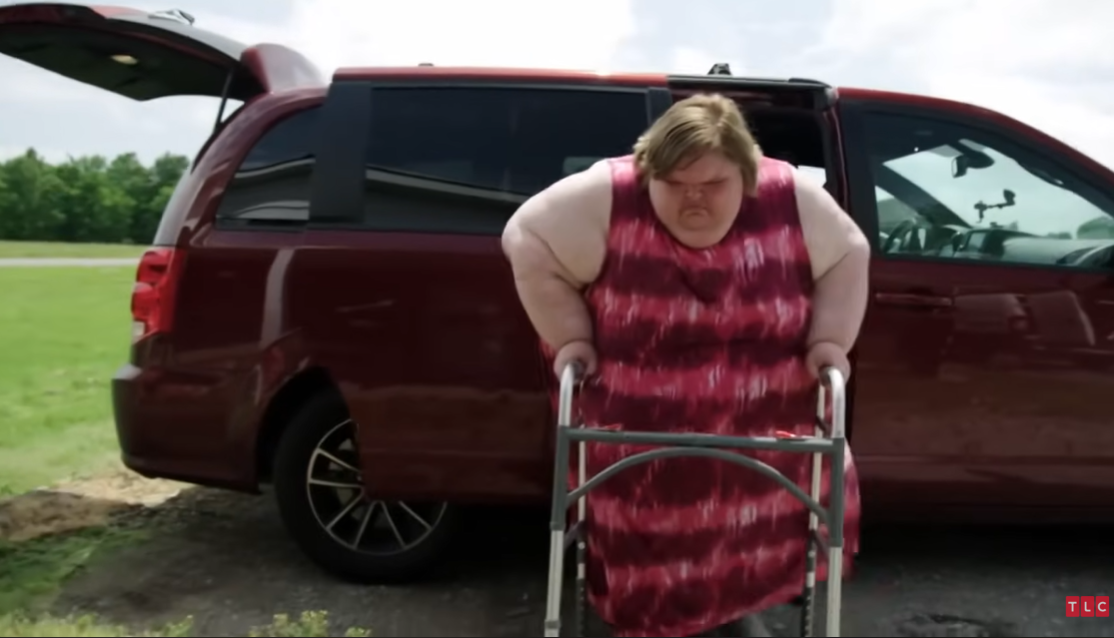 Tammy Slaton steps out of a car in an episode of TLCs reality show 