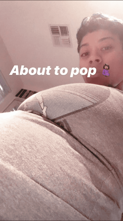 Screenshot of Keyshia Cole putting her baby bump on display. | Photo: Instagram Stories/Keyshia Cole