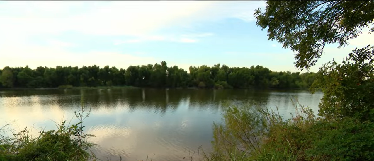 A view of the Brazos River in Johnson County, where the two boys drowned, from a video dated October 8, 2025 | Source: YouTube/@CBSDFW