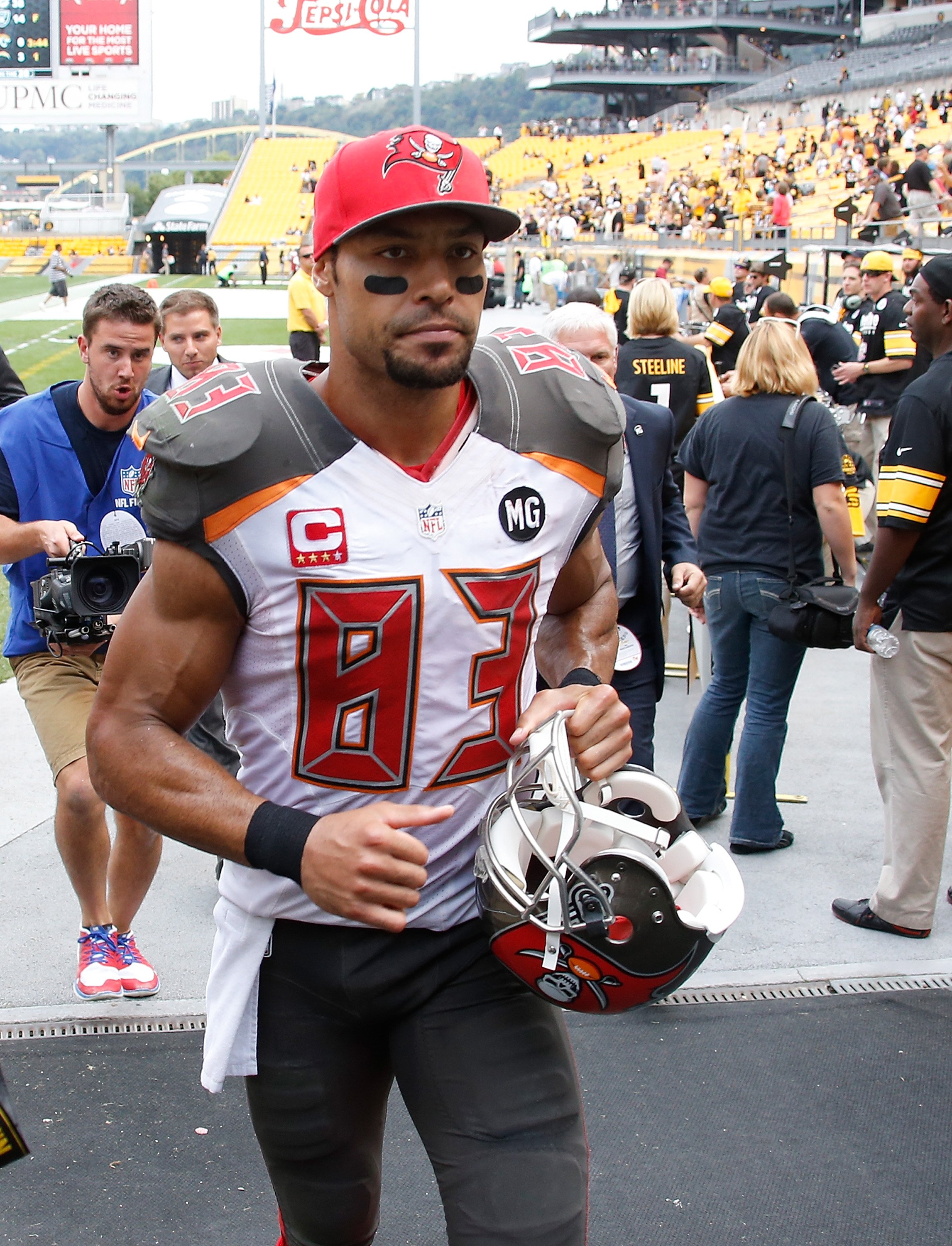 Vincent Jackson following the Buccaneers' 27-24 win against The Pittsburg Steelers, September, 2014. | Photo: Getty Images.