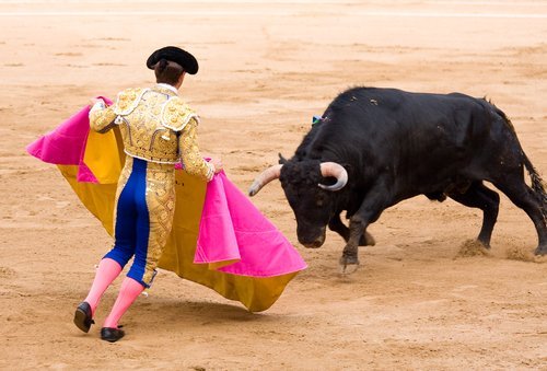 A Spanish bull fight. | Source: Shutterstock.