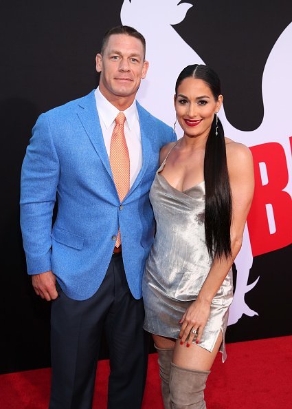 John Cena and Nikki Bella at Regency Village Theatre on April 3, 2018 in Westwood, California | Photo: Getty Images