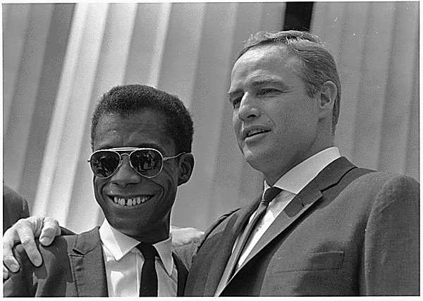 Marlon Brando with James Baldwin at the Civil Rights March on Washington, D.C. in 1963 | Source: Wikimedia