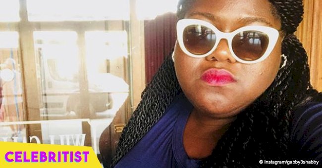 Gabby Sidibe flaunts afro hairdo while wearing glasses & sweatshirt after major weight loss