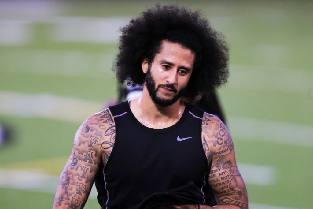Colin Kaepernick looks on during the Colin Kaepernick NFL workout at Charles R. Drew High School on Nov. 16, 2019 in Georgia | Photo: Getty Images