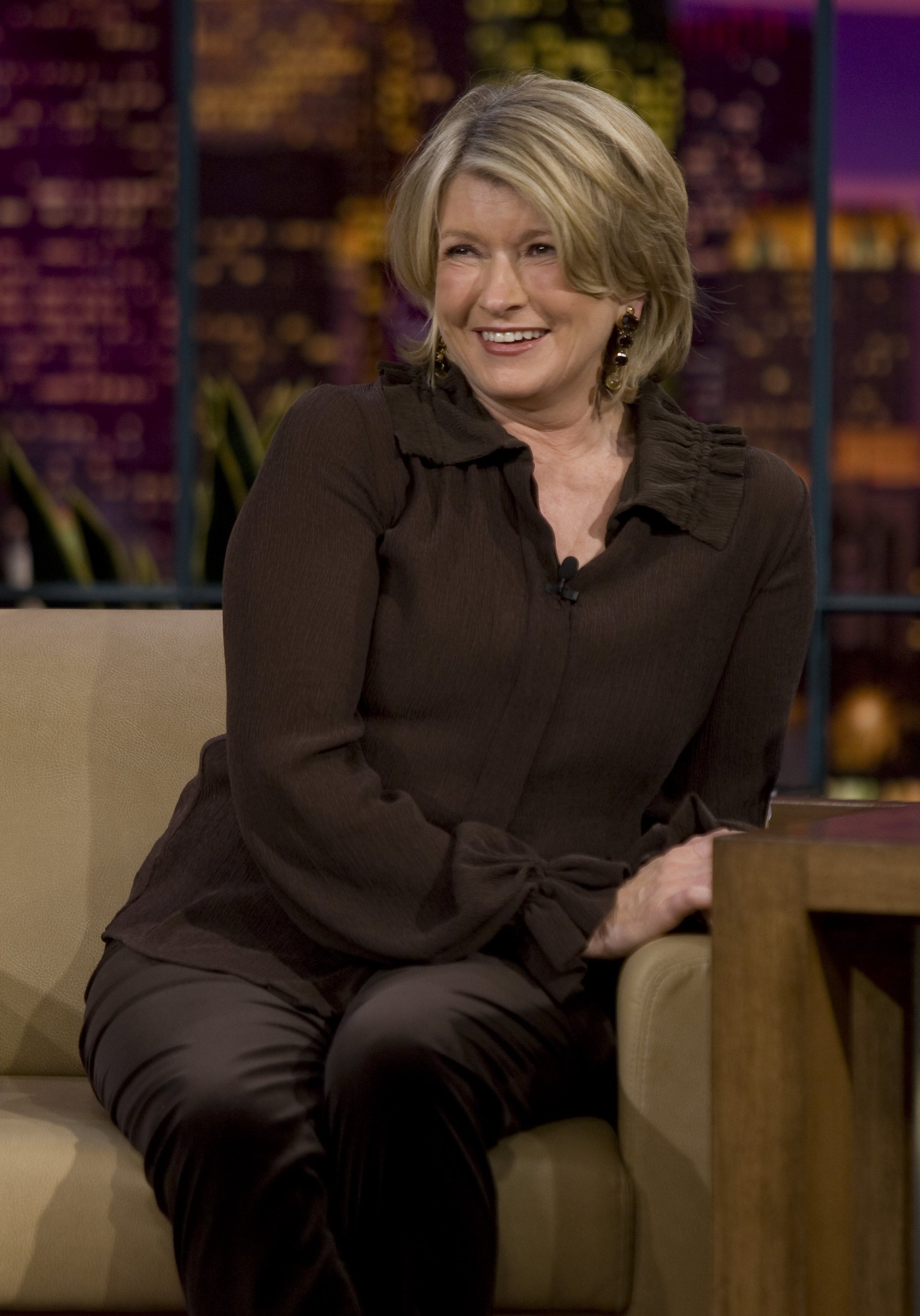 Martha Stewart during an interview on "The Tonight Show" with Jay Leno on November 10, 2007. | Source: Getty Images