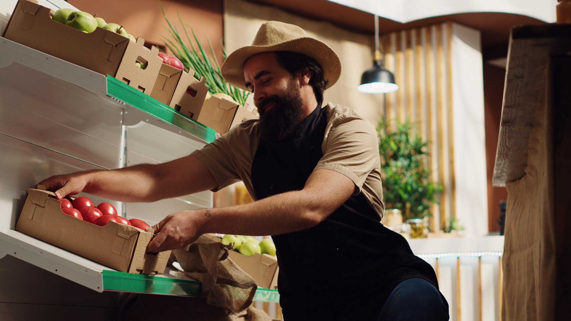 A man working in a grocery store | Source: Freepik