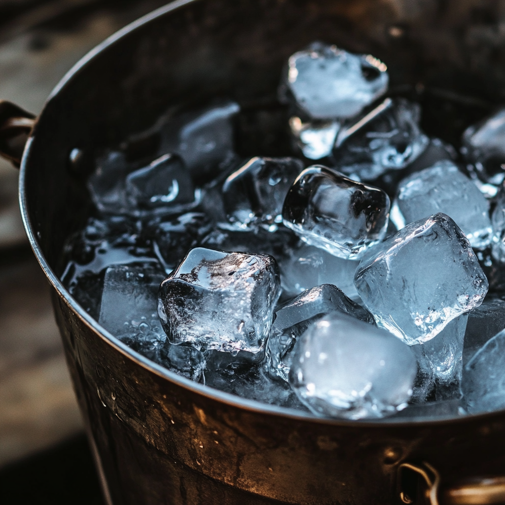 A bucket full of ice water | Source: Midjourney