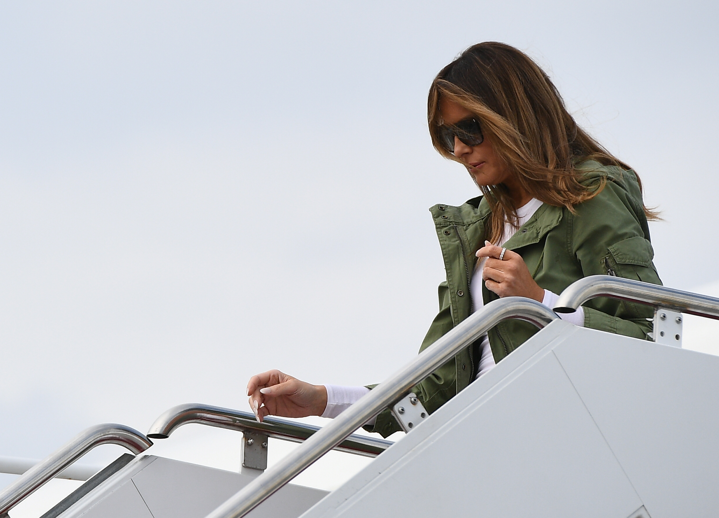 Melania Trump at Andrews Air Force Base in Maryland on June 21, 2018 | Source: Getty Images
