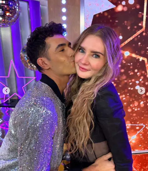 Anna Delvey with her "Dancing with the Stars" partner. | Source: Instagram/ezra.sosa /theannadelvey