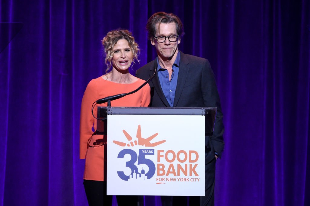 Actors Kyra Sedgwick and Kevin Bacon speak onstage during the Food Bank for New York City's Can Do Awards Dinner at Cipriani Wall Street on April 17, 2018 in New York City. | Source: Getty Images