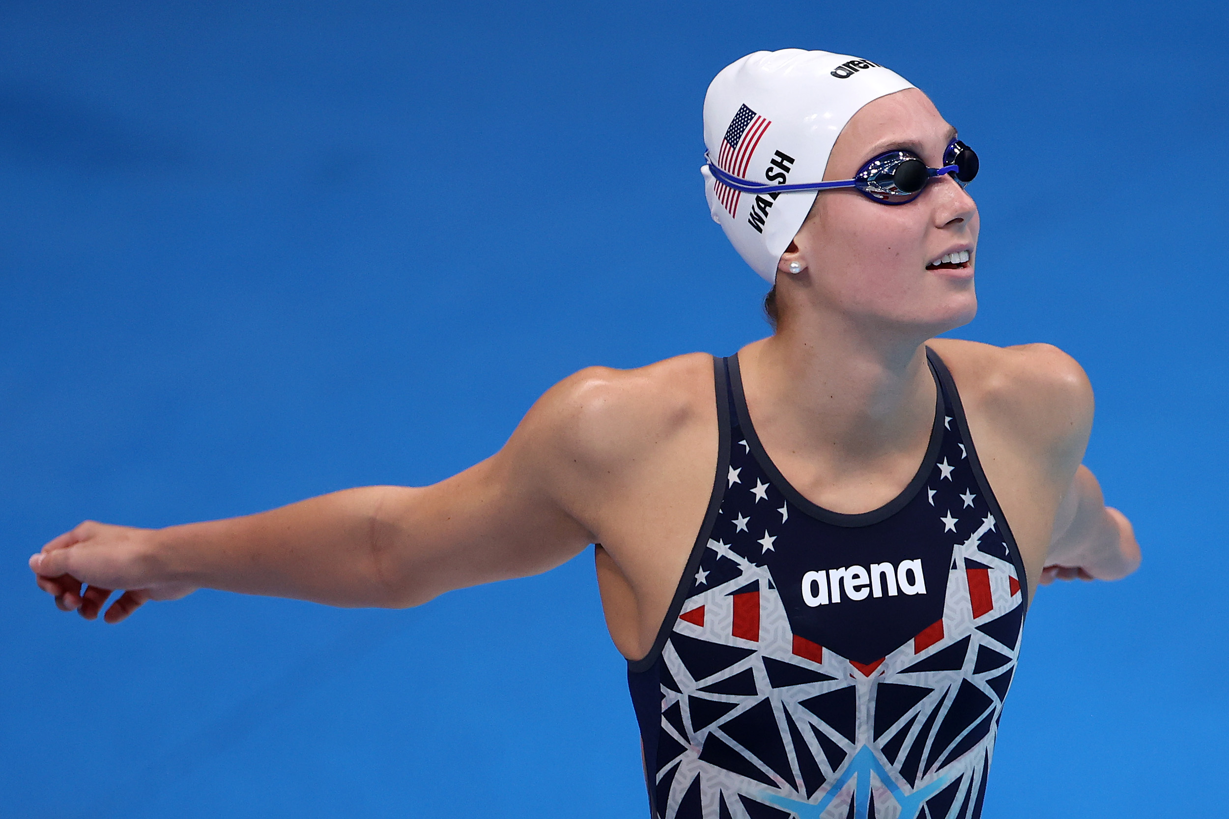 Alex Walsh competes in heat four of the Women's 200m Individual Medley at the Tokyo 2020 Olympic Games at Tokyo Aquatics Centre in Tokyo, Japan, on July 26, 2021. | Source: Getty Images