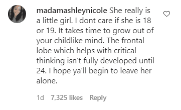 A fan's reaction to Yaya Mayweather talking about her newborn baby on Instagram Live | Photo: Instagram.com/theshaderoom