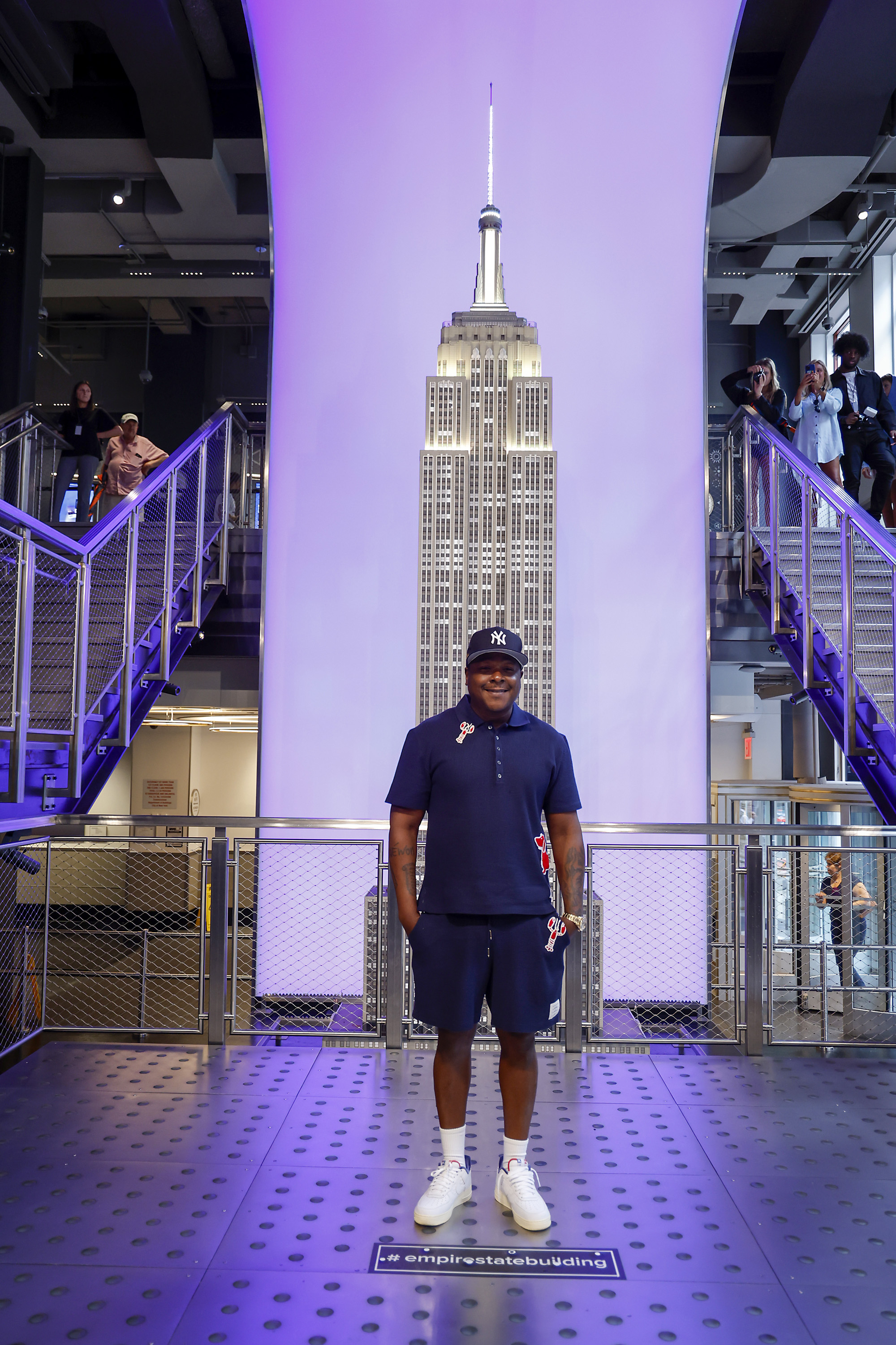 Jadakiss is seen as he, Ja Rule and Ashanti Light Up the Empire State Building in Celebration of the 50th Anniversary of Hip-Hop at The Empire State Building on August 10, 2023, in New York City. | Source: Getty Images