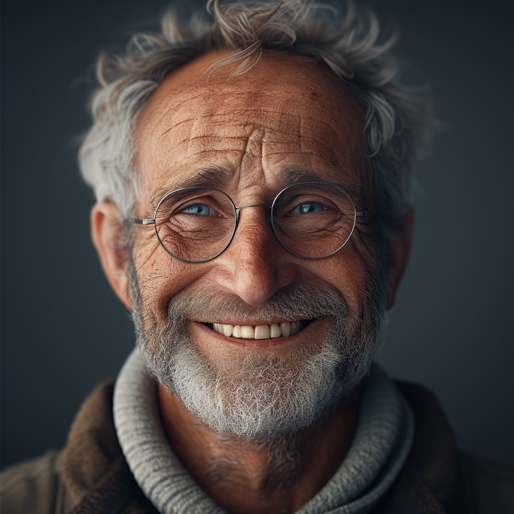 A smiling older man | Source: Midjourney