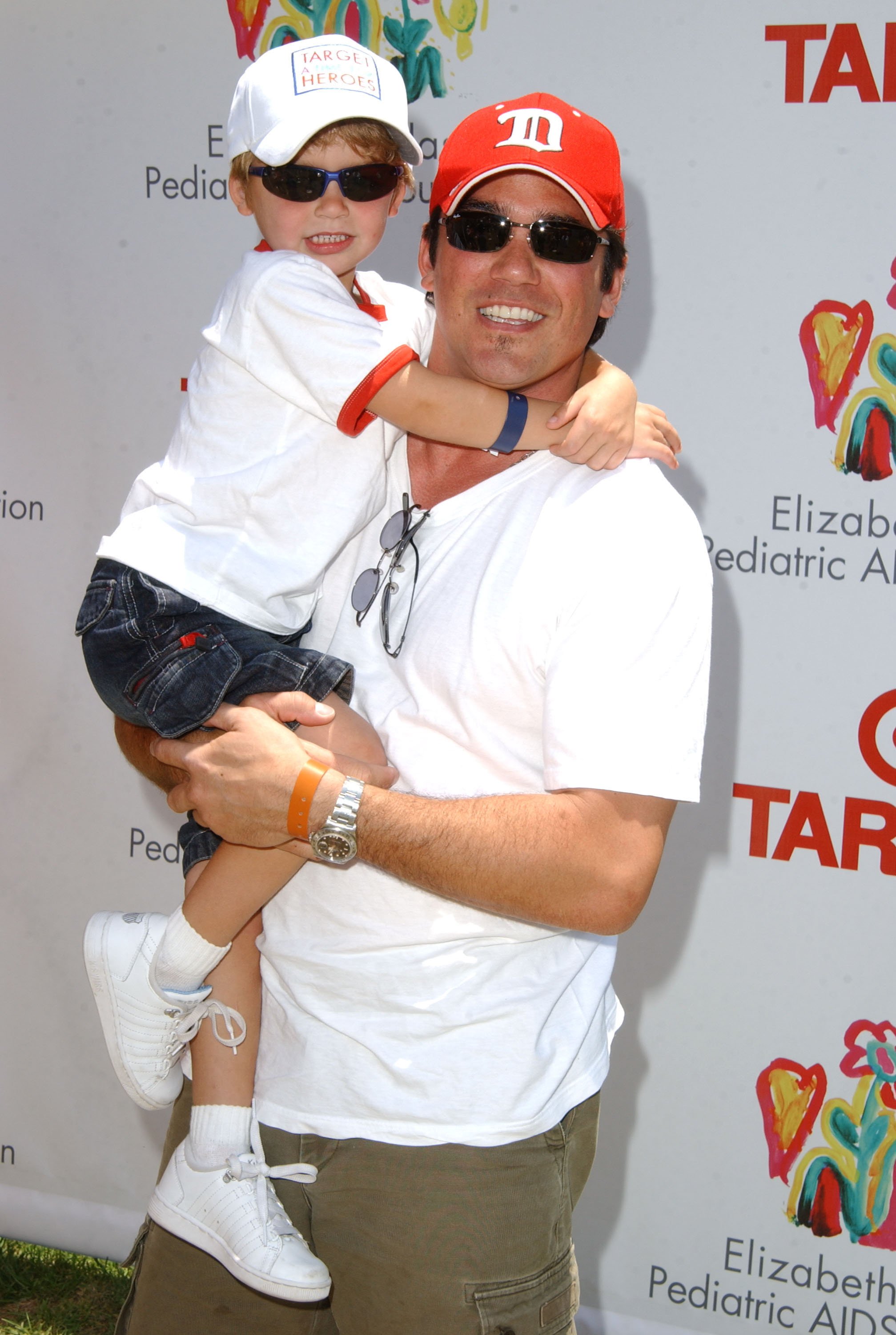 Dean Cain and son Christopher at the 2004 Target A Time for Heroes Celebrity Carnival to benefit the Elizabeth Glaser Pediatric AIDS Foundation  | Source: Getty Images