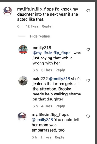 A fan comments about Grier Henchy’s behavior towards Brooke Shields |  Source: Instagram.com/elderordonez1