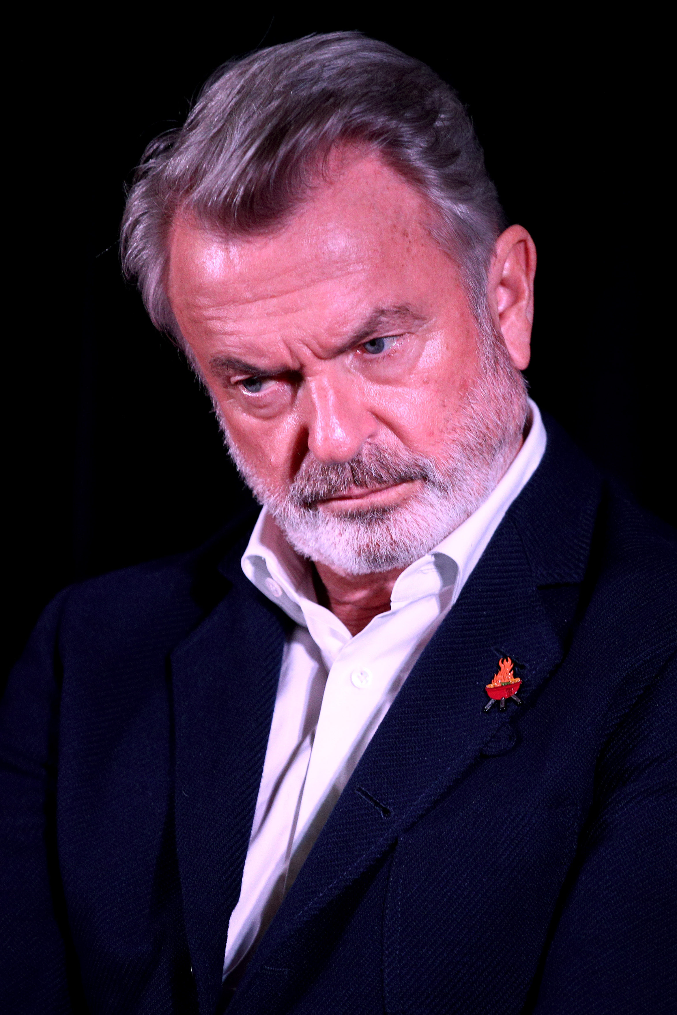 Sam Neill looks on during the cast announcement of Foxtel's new original crime drama series "The Twelve" on November 25, 2021 in Sydney, Australia. | Source: Getty Images