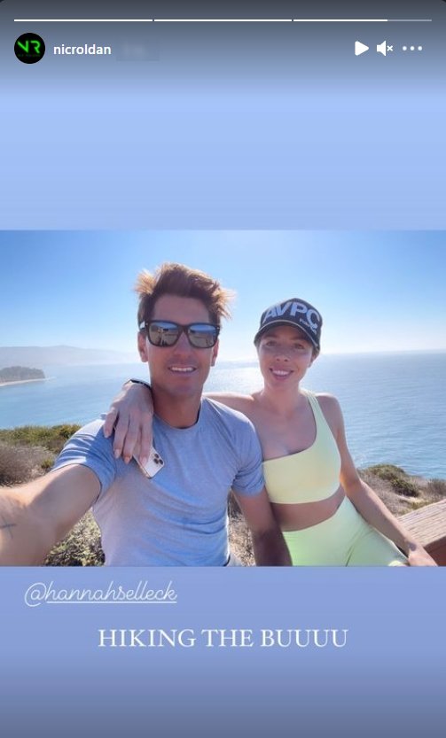 Pictured: Equestrian Hannah Selleck and Polo Player Nic Roldan pose for a selfie while on a getaway trip | Source: Instagram/@nic.roldan