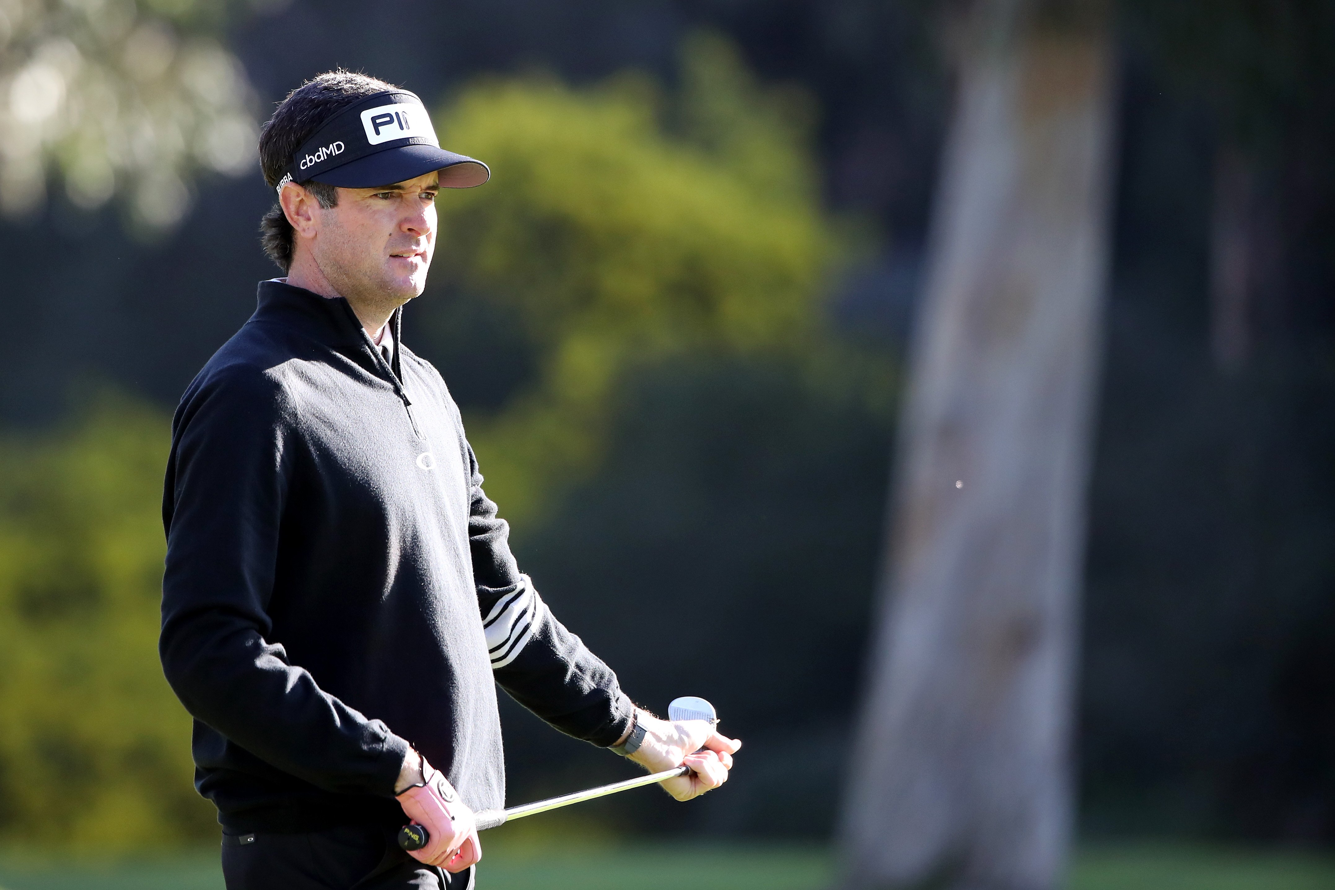 Bubba Watson of the United States reacts to a shot on the 13th hole during the first round of the Genesis Invitational on February 13, 2020 | Photo: Getty Images