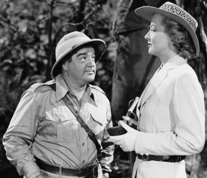  Lou Costello & Hillary Brooke in 1949 comedy "Africa Screams".  | Photo: Public domain, via Wikimedia Commons